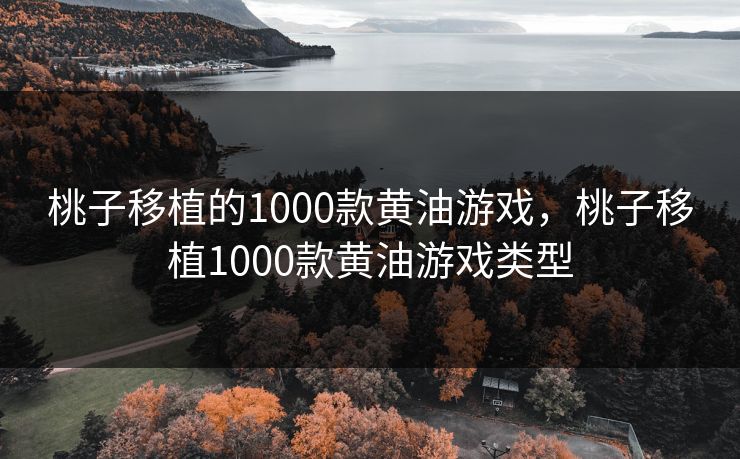 桃子移植的1000款黄油游戏，桃子移植1000款黄油游戏类型